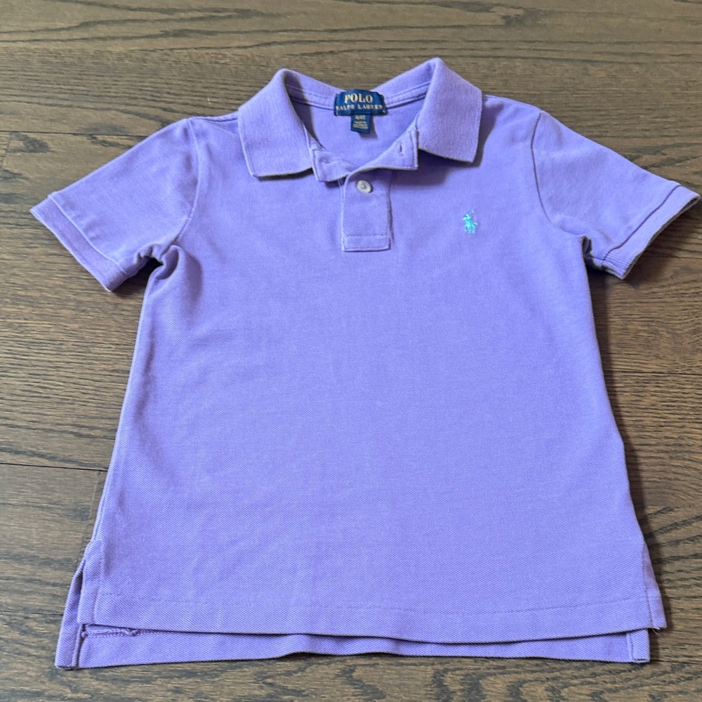 Polo by Ralph Lauren Lavender Kids Polo Shirt with Mint Pony